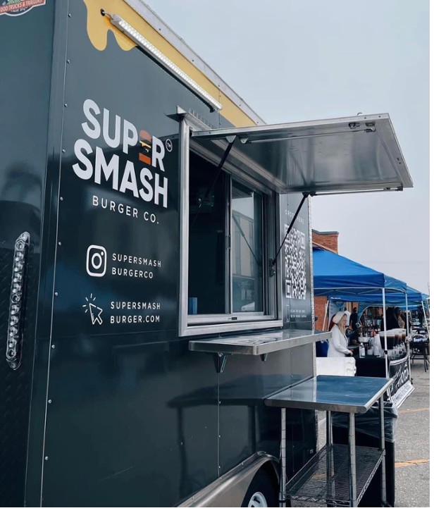 The Super Smash truck at a market